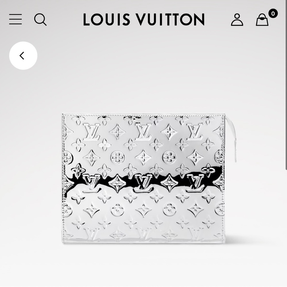 Louis Vuitton Metallic Silver mirror Monogram toiletry 26